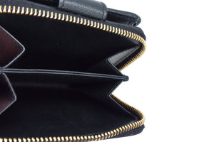 YVES SAINT LAURENT イヴサンローラン ラウンドファスナー コンパクトウォレット 568985 財布 レザー ブラック 美品 中古 66555 