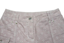 Load image into Gallery viewer, LOUIS VUITTON ルイヴィトン モノグラム クロップド デニムパンツ ピンク コットン ポリエステル RW071W WKPA03CF7 サイズ34 美品 中古 66560