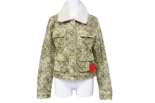 Load image into Gallery viewer, LOUIS VUITTON ルイヴィトン 村上隆 カモフラ モノグラム デニムジャケット サイズ38 2008aw RW082W コットン カーキ 美品 中古 66562