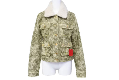 LOUIS VUITTON ルイヴィトン 村上隆 カモフラ モノグラム デニムジャケット サイズ38 2008aw RW082W コットン カーキ 美品 中古 66562