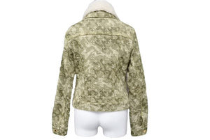 LOUIS VUITTON ルイヴィトン 村上隆 カモフラ モノグラム デニムジャケット サイズ38 2008aw RW082W コットン カーキ 美品 中古 66562