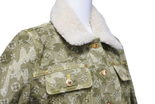 Load image into Gallery viewer, LOUIS VUITTON ルイヴィトン 村上隆 カモフラ モノグラム デニムジャケット サイズ38 2008aw RW082W コットン カーキ 美品 中古 66562