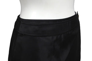 CHANEL シャネル 巻き スカート ブラック 黒 アクリル ココマーク ココボタン ロゴ PO8617 C97 サイズ38 美品 中古 66563