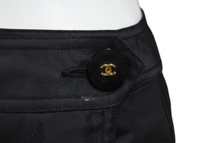 CHANEL シャネル 巻き スカート ブラック 黒 アクリル ココマーク ココボタン ロゴ PO8617 C97 サイズ38 美品 中古 66563