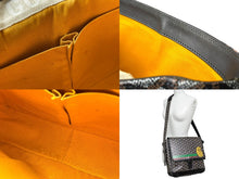 画像をギャラリービューアに読み込む, GOYARD ゴヤール グランブルーMM メッセンジャー ショルダーバッグ ペイント ブラック グリーン ピンク 美品 中古 66569