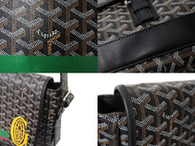 画像をギャラリービューアに読み込む, GOYARD ゴヤール グランブルーMM メッセンジャー ショルダーバッグ ペイント ブラック グリーン ピンク 美品 中古 66569