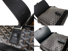 画像をギャラリービューアに読み込む, GOYARD ゴヤール グランブルーMM メッセンジャー ショルダーバッグ ペイント ブラック グリーン ピンク 美品 中古 66569