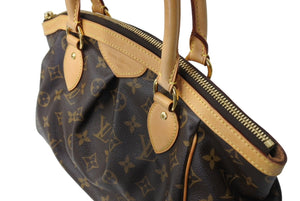 LOUIS VUITTON ルイヴィトン ティボリPM モノグラム ハンドバッグ M40143 MB0163 ブラウン ベージュ 美品 中古 66570