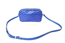 画像をギャラリービューアに読み込む, GOYARD ゴヤール カップヴェールPM バッグ ショルダーバッグ CAPVE2PMLTY10CL10P PVC レザー ブルー 美品 中古 66574