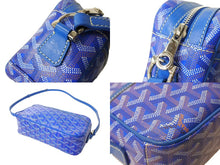 画像をギャラリービューアに読み込む, GOYARD ゴヤール カップヴェールPM バッグ ショルダーバッグ CAPVE2PMLTY10CL10P PVC レザー ブルー 美品 中古 66574