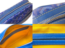 画像をギャラリービューアに読み込む, GOYARD ゴヤール カップヴェールPM バッグ ショルダーバッグ CAPVE2PMLTY10CL10P PVC レザー ブルー 美品 中古 66574