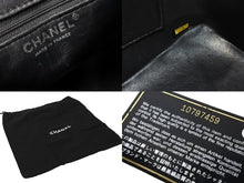 Load image into Gallery viewer, CHANEL シャネル 復刻トート トートバッグ 10番台 ココマーク カーフスキン キルティング ブラック シルバー金具 美品 中古 66575