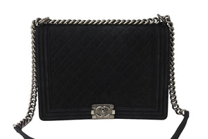 CHANEL シャネル ボーイシャネル ラージチェーンショルダー 18番台 キャビアスキン アンティークブラック 美品 中古 66576