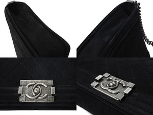 CHANEL シャネル ボーイシャネル ラージチェーンショルダー 18番台 キャビアスキン アンティークブラック 美品 中古 66576