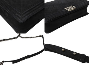 CHANEL シャネル ボーイシャネル ラージチェーンショルダー 18番台 キャビアスキン アンティークブラック 美品 中古 66576