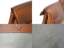 Load image into Gallery viewer, 新品同様 HERMES エルメス オータクロア50 トワル エバカラー ゴールド シルバー金具 Z刻印 中古 66581