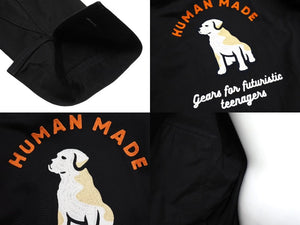 HUMAN MADE ヒューマンメイド ワークジャケット JAPAN製 コットン ブラック ホワイト オレンジ サイズXL 美品 中古 66585