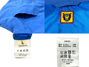 HUMAN MADE ヒューマンメイド ナイロンジャケット DRY ALLS CHINA製 ブルー レッド ホワイト サイズL 美品 中古 66588