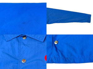 HUMAN MADE ヒューマンメイド ナイロンジャケット DRY ALLS CHINA製 ブルー レッド ホワイト サイズL 美品 中古 66588