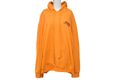 CHROME HEARTS クロムハーツ OFF-WHITE オフホワイト ロゴバックプリントプルオーバーパーカー オレンジ XL 美品 中古 66593