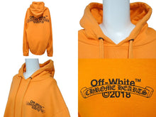 Load image into Gallery viewer, CHROME HEARTS クロムハーツ OFF-WHITE オフホワイト ロゴバックプリントプルオーバーパーカー オレンジ XL 美品 中古 66593