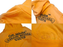 Load image into Gallery viewer, CHROME HEARTS クロムハーツ OFF-WHITE オフホワイト ロゴバックプリントプルオーバーパーカー オレンジ XL 美品 中古 66593