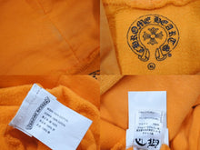 Load image into Gallery viewer, CHROME HEARTS クロムハーツ OFF-WHITE オフホワイト ロゴバックプリントプルオーバーパーカー オレンジ XL 美品 中古 66593