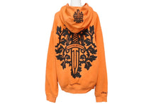 Load image into Gallery viewer, Chrome Hearts クロムハーツ ヴァインダガー プリントプルオーバーフーディーパーカー オレンジ コットン サイズL 美品 中古 66594