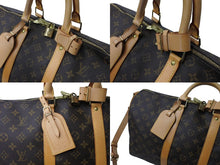 Load image into Gallery viewer, LouisVuitton ルイヴィトン キーポル バンドリエール45 ボストンバッグ ショルダーバッグ M41418 ブラウン ゴールド 美品 中古 66596