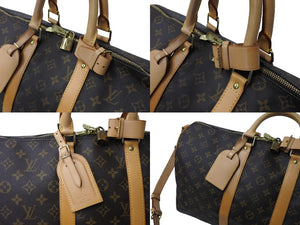 LouisVuitton ルイヴィトン キーポル バンドリエール45 ボストンバッグ ショルダーバッグ M41418 ブラウン ゴールド 美品 中古 66596