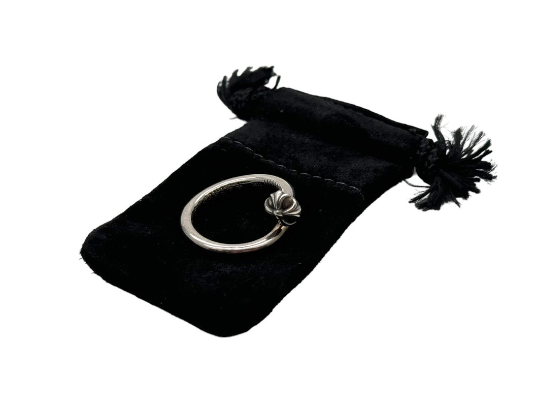 ChromeHearts クロムハーツ NAIL CRSBALL ネイルクロスボール リング 指輪 シルバー925 サイズ19号 美品 中古 66599