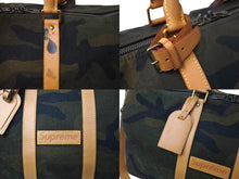 Load image into Gallery viewer, LouisVuitton ルイヴィトン Supreme シュプリーム キーポル バンドリエール45 ボストンバッグ M43466 モノグラムカモ 美品 中古 66600