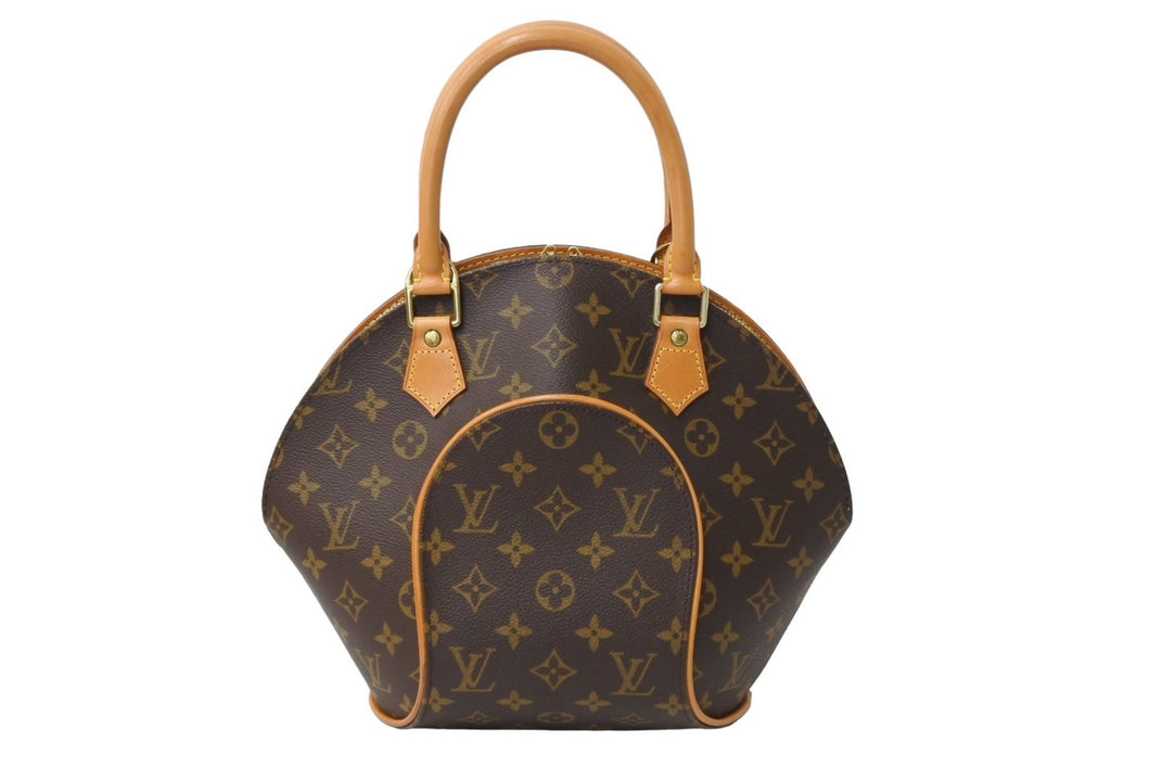 極美品 LOUIS VUITTON ルイヴィトン ハンドバッグ M51127 エリプスPM モノグラムキャンバス ブラウン ゴールド金具 中古 66611