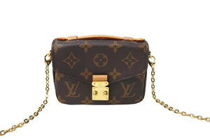 極美品 LouisVuitton ルイヴィトン マイクロメティス ショルダーバッグ M81267 MB1267 モノグラムキャンバス ブラウン 中古 66614