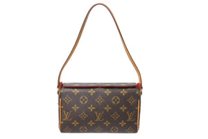 LOUIS VUITTON ルイヴィトン ハンドバッグ レシタル モノグラムキャンバス M51900 ブラウン 美品 中古 66615