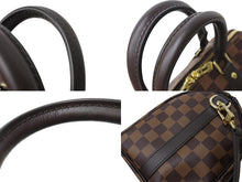 Load image into Gallery viewer, 極美品 LOUIS VUITTON ルイヴィトン ダミエ エベヌ スピーディバンドリエール25 ハンドバッグ ブラウン N41368 中古 66616