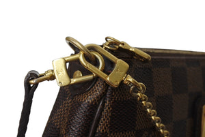 LOUIS VUITTON ルイヴィトン ダミエ エベヌ エヴァ ショルダーバッグ N55213 ブラウン ロゴ 斜め掛け 鞄 美品 中古 66618