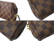 Load image into Gallery viewer, LOUIS VUITTON ルイヴィトン ダミエ エベヌ エヴァ ショルダーバッグ N55213 ブラウン ロゴ 斜め掛け 鞄 美品 中古 66618