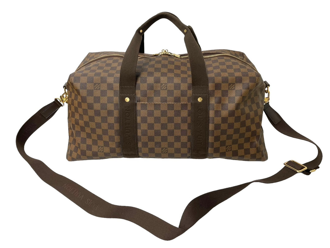 LouisVuitton ルイヴィトン ウィークエンダーGM ボストンバッグ N41139 ダミエキャンバス ブラウン ゴールド金具 美品 中古 66619