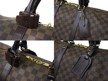 Load image into Gallery viewer, LOUIS VUITTON ルイヴィトン キーポル50 ボストンバッグ N41427 ダミエキャンバス レザー ブラウン 美品 中古 66620