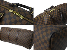 Load image into Gallery viewer, LOUIS VUITTON ルイヴィトン キーポル50 ボストンバッグ N41427 ダミエキャンバス レザー ブラウン 美品 中古 66620