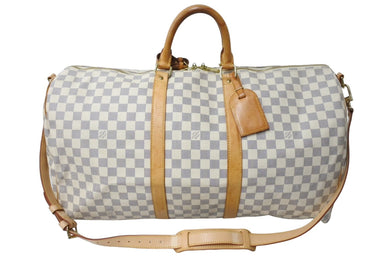 LOUIS VUITTON ルイヴィトン キーポル バンドリエール55 ボストンバッグ N41429 ダミエアズール キャンバス 良品 中古 66621