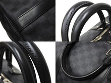 Load image into Gallery viewer, LOUIS VUITTON ルイヴィトン キーポルバンドリエール55 ボストンバッグ N41413 ダミエグラフィット キャンバス ブラック 美品 中古 66622