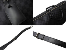 Load image into Gallery viewer, LOUIS VUITTON ルイヴィトン キーポルバンドリエール55 ボストンバッグ N41413 ダミエグラフィット キャンバス ブラック 美品 中古 66622