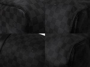 LOUIS VUITTON ルイヴィトン キーポルバンドリエール55 ボストンバッグ N41413 ダミエグラフィット キャンバス ブラック 美品 中古 66622