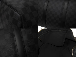 LOUIS VUITTON ルイヴィトン キーポルバンドリエール55 ボストンバッグ N41413 ダミエグラフィット キャンバス ブラック 美品 中古 66622