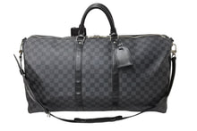 Load image into Gallery viewer, LOUIS VUITTON ルイヴィトン キーポルバンドリエール55 ボストンバッグ N41413 ダミエグラフィット キャンバス ブラック 良品 中古 66623