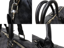 Load image into Gallery viewer, LOUIS VUITTON ルイヴィトン キーポルバンドリエール55 ボストンバッグ N41413 ダミエグラフィット キャンバス ブラック 良品 中古 66623