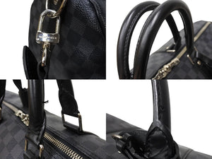 LOUIS VUITTON ルイヴィトン キーポルバンドリエール55 ボストンバッグ N41413 ダミエグラフィット キャンバス ブラック 良品 中古 66623