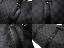 Load image into Gallery viewer, LOUIS VUITTON ルイヴィトン キーポルバンドリエール55 ボストンバッグ N41413 ダミエグラフィット キャンバス ブラック 良品 中古 66623